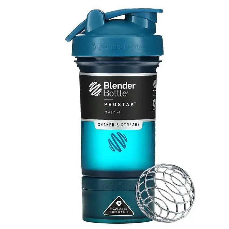 Шейкер спортивний BlenderBottle Tritan 650ml Синій з 2 контейнерами