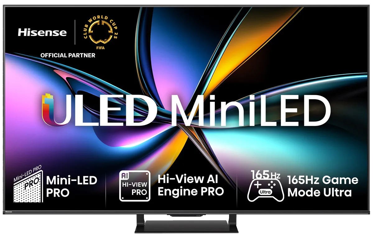 LED телевізор Hisense MiniLED 55 дюймів UHD Чорний