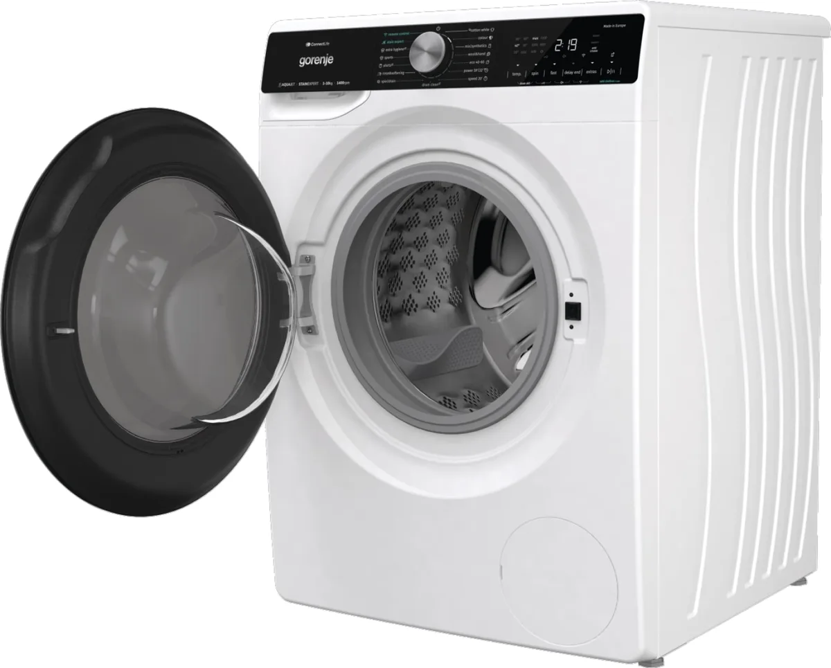 Фронтальна пральна машина Gorenje, 10 кг, 1400 об/хв, клас енергоефективності A+++, 60 см, з дисплеєм, інверторним мотором, функці