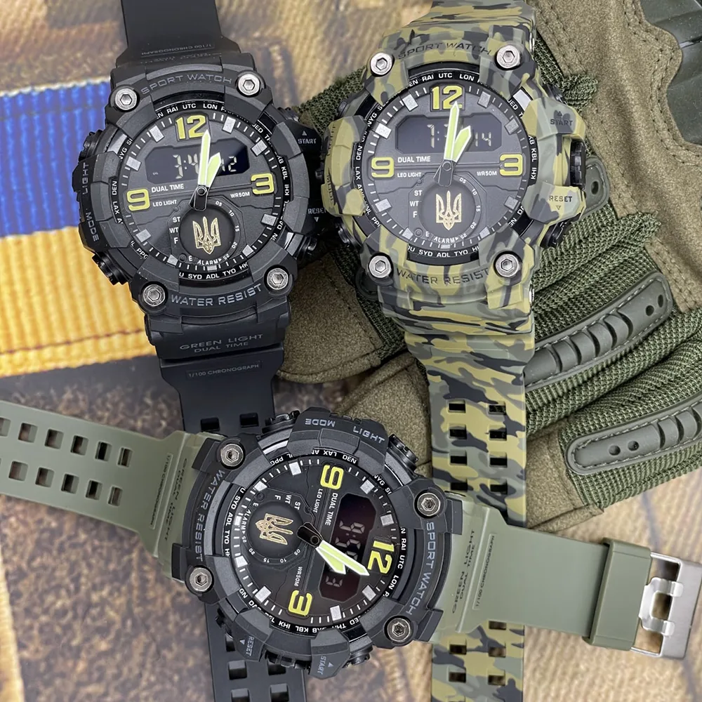 Наручні годинники Patriot кварцові полімерні 26,5х22 мм чорні золоті