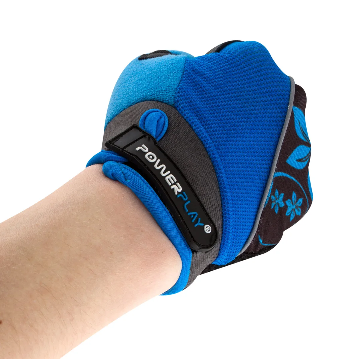 Велосипедные перчатки Active Point комбинированные XS голубые