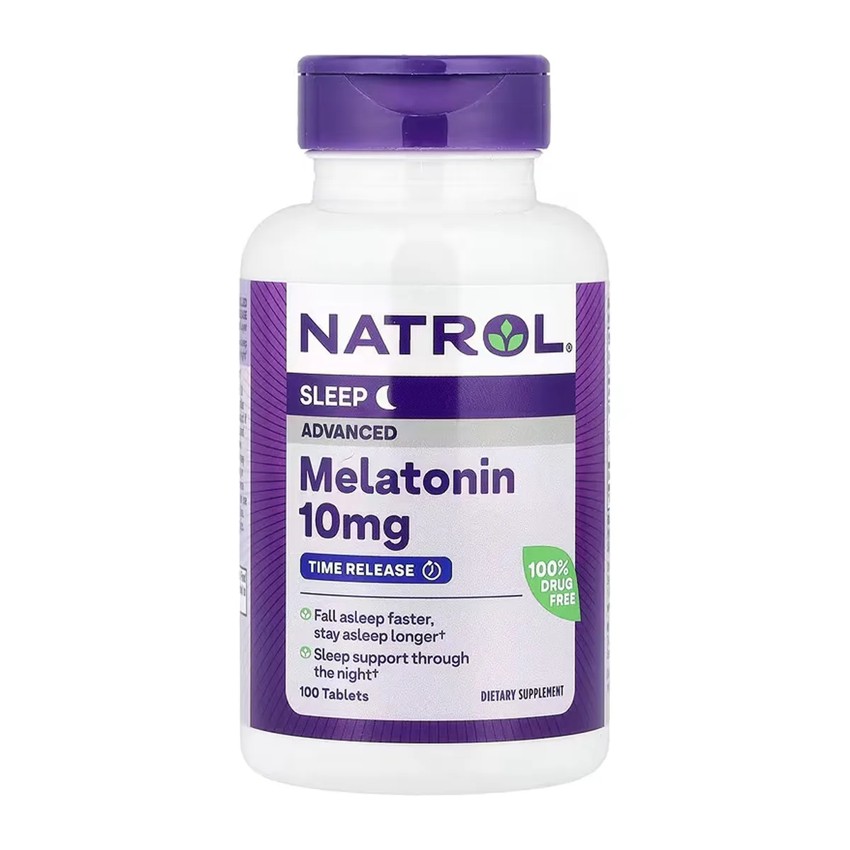 Мелатонин 10 мг 100 табл NATROL для быстрого засыпания и длительного сна без ГМО