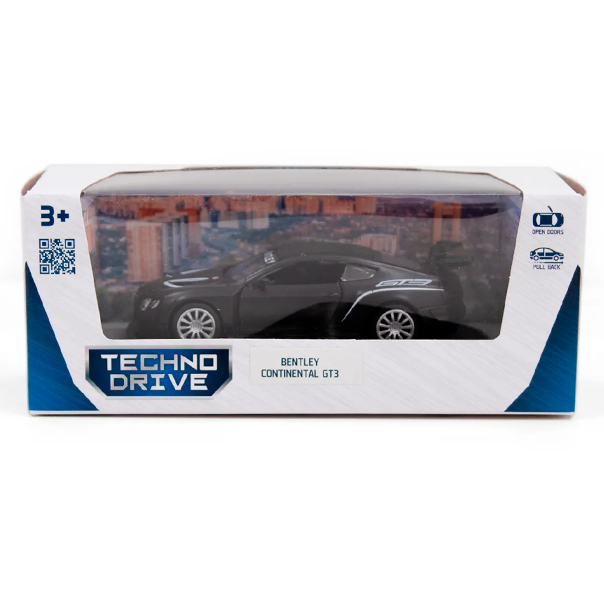 Автомодель TechnoDrive метал 6,5х7х17,5 см чорний