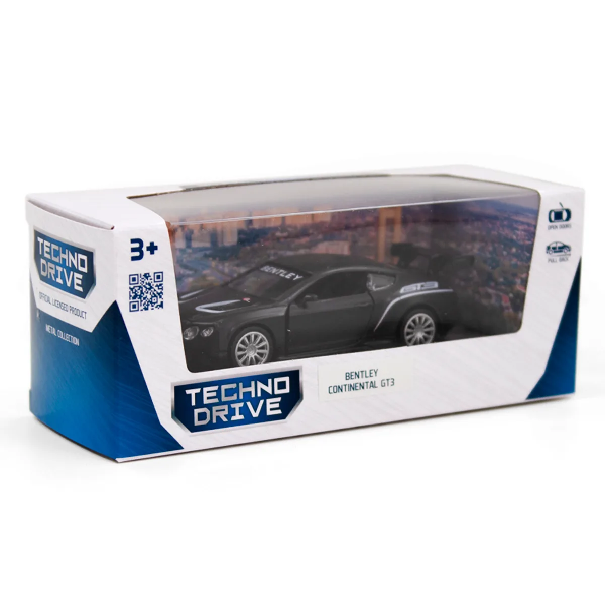 Автомодель TechnoDrive метал 6,5х7х17,5 см чорний