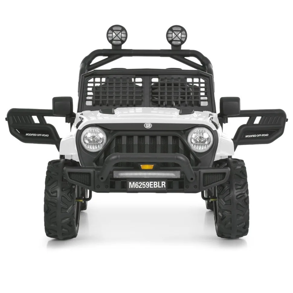 Дитячий електромобіль Bambi Racer екокожа джип 110х76х85 см Червоний