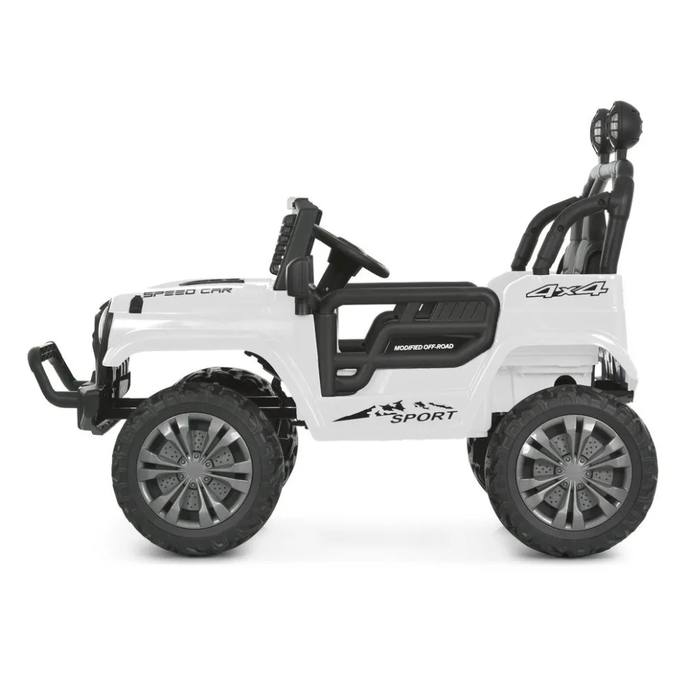 Дитячий електромобіль Bambi Racer екокожа джип 110х76х85 см Червоний