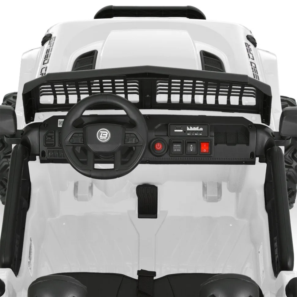 Дитячий електромобіль Bambi Racer екокожа джип 110х76х85 см Червоний