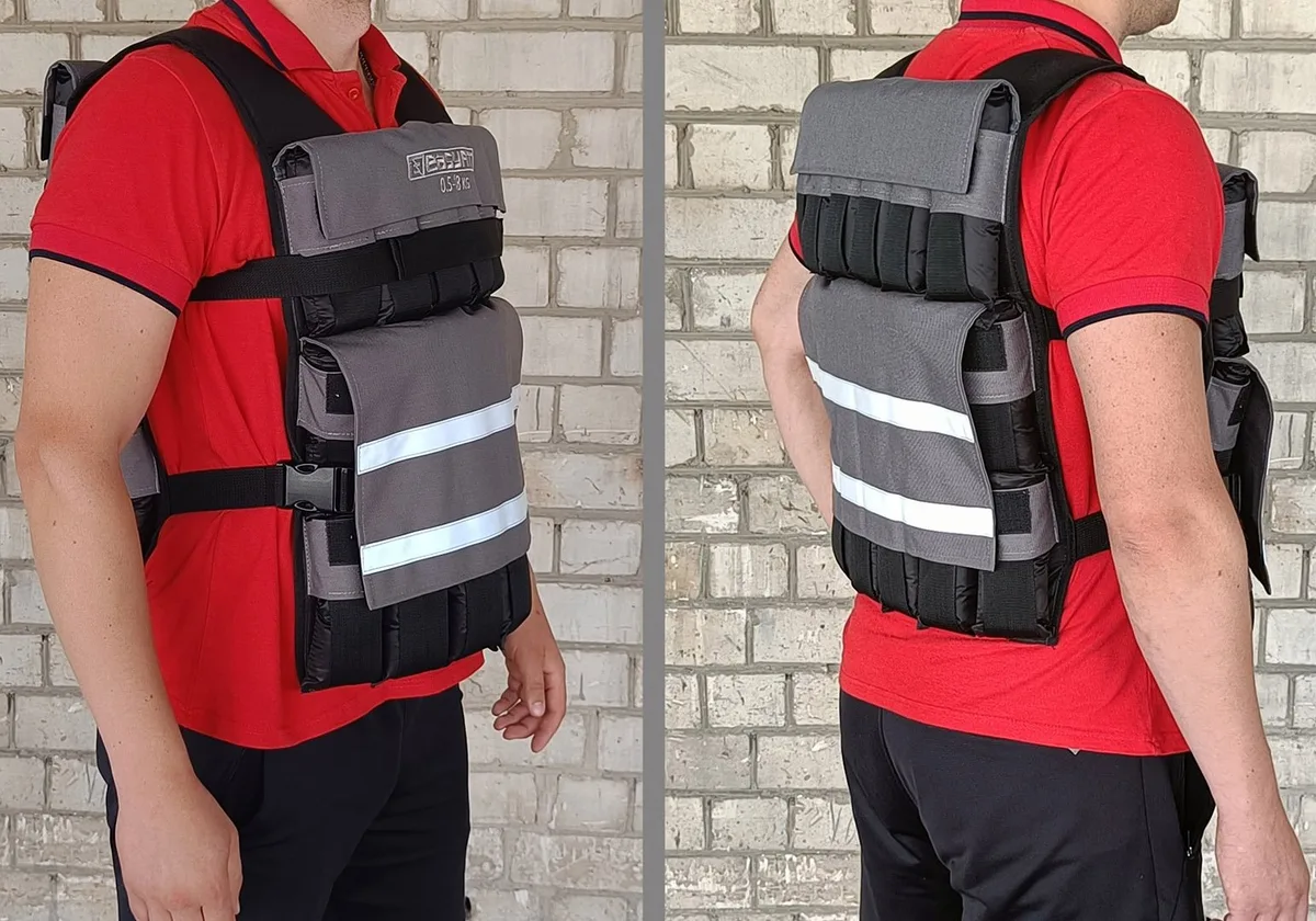 Жилет обтяжувач EasyFit Oxford 600d 18 кг чорний