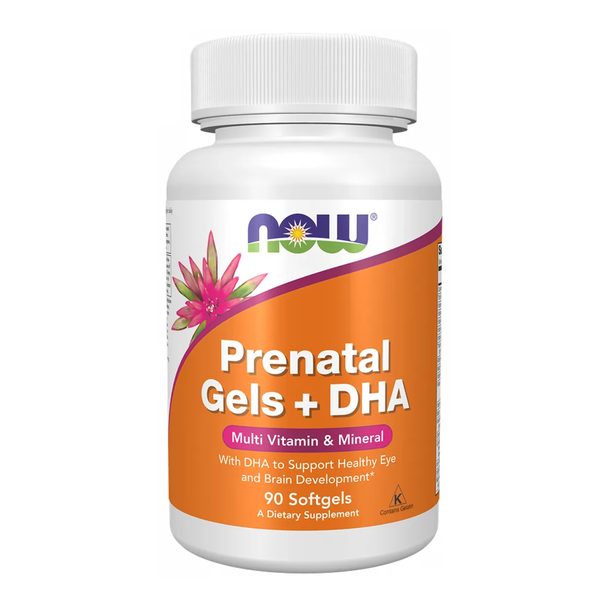 Prenatal Gels Now Foods 90 капсул с DHA и витаминами для беременных женщин