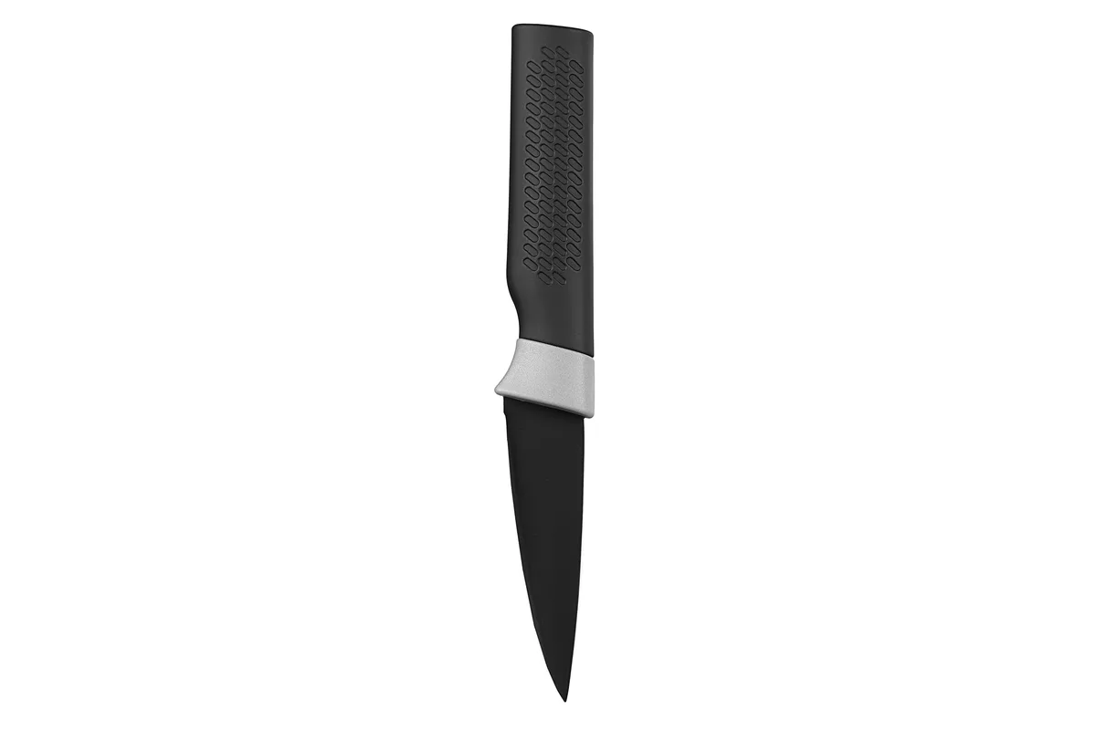 Кухонный нож для овощей ARDESTO Black Mars, 8 см, из нержавеющей стали и пластиковой ручкой, черного цвета