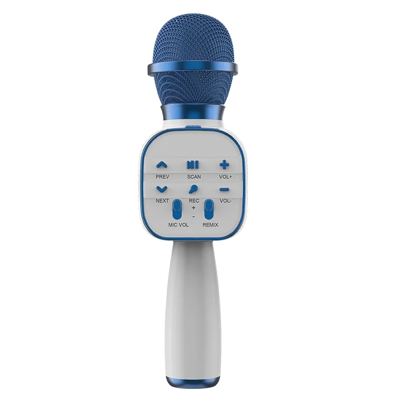 Караоке мікрофон бездротовий Bluetooth DS813 15W алюміній рожеве золото
