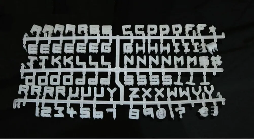 Лайтбокс нічник пластик A4 чорний 200 букв і цифр USB LED