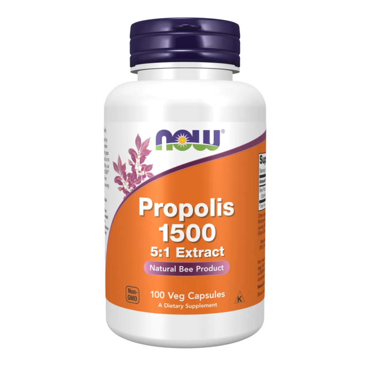 Прополис 1500 экстракт 5:1 NOW Foods 100 капсул без ГМО диетическая добавка