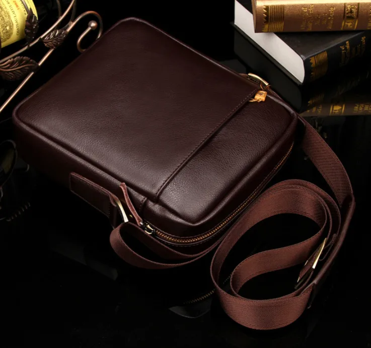 Мужская сумка планшет экокожа 240х220х110 мм Коричневая