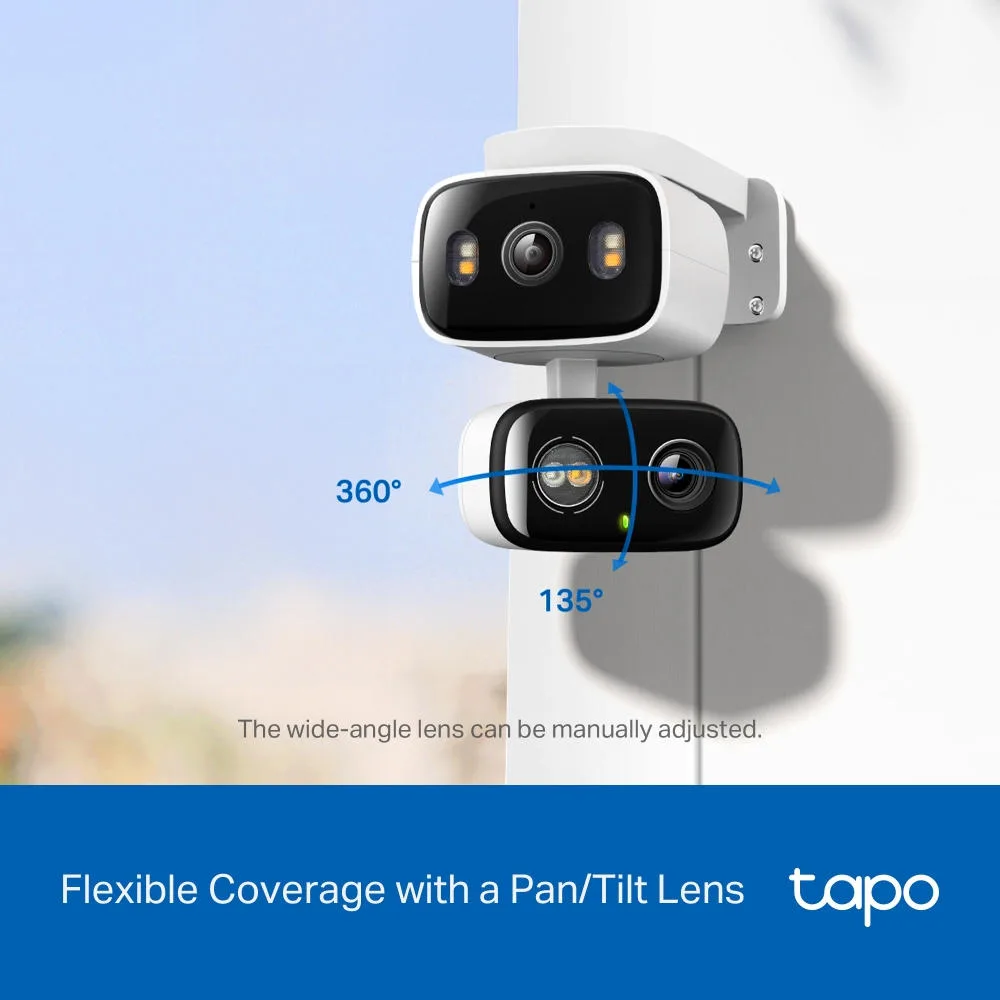 IP-камера с двойным объективом TP-LINK Tapo C246D 3MP N300 microSD обнаружение движения