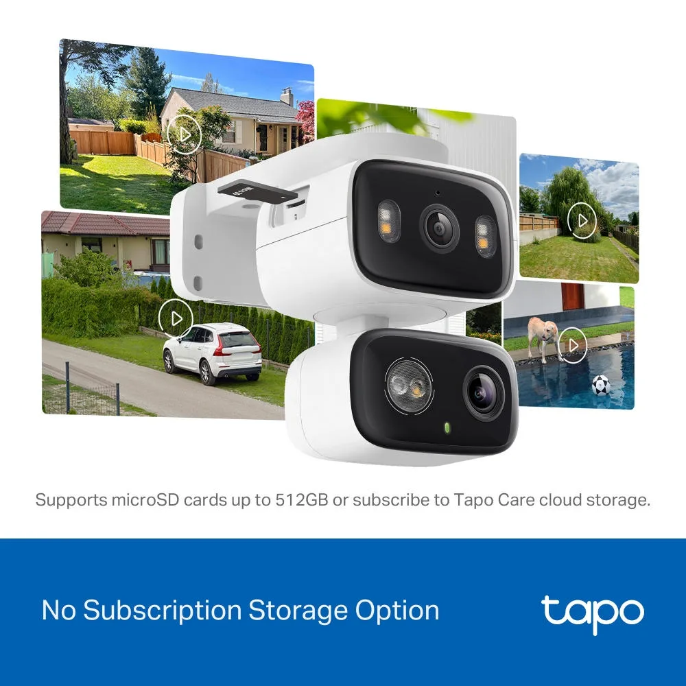 IP-камера с двойным объективом TP-LINK Tapo C246D 3MP N300 microSD обнаружение движения