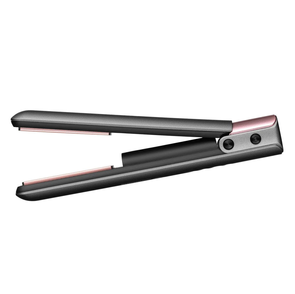 Випрямляч ARDESTO Pink Touch, 50Вт, 160-200°C, бездротовий, керамічний, USB-C на USB-A, сірий з рожевим.