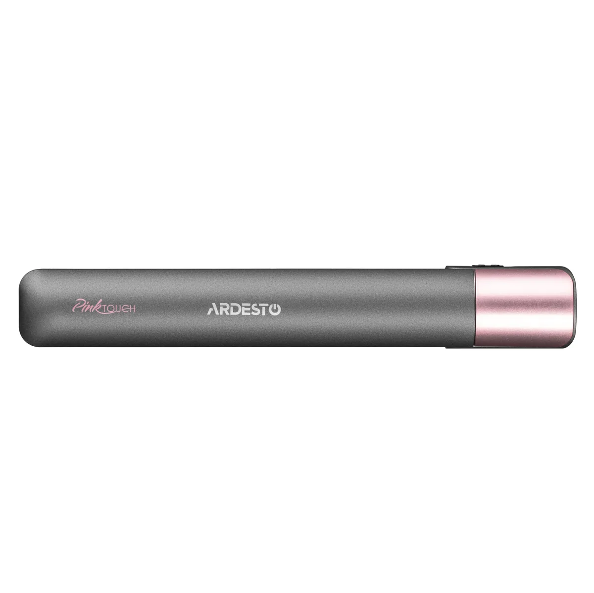 Випрямляч ARDESTO Pink Touch, 50Вт, 160-200°C, бездротовий, керамічний, USB-C на USB-A, сірий з рожевим.