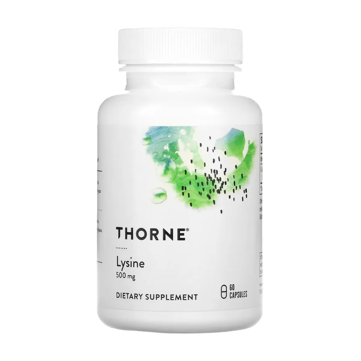 Капсули Лізин Thorne 60 шт без глютену для підтримки імунітету та здоров'я шкіри.