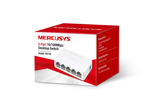 Комутатор MERCUSYS M105 5xFE, Некерований