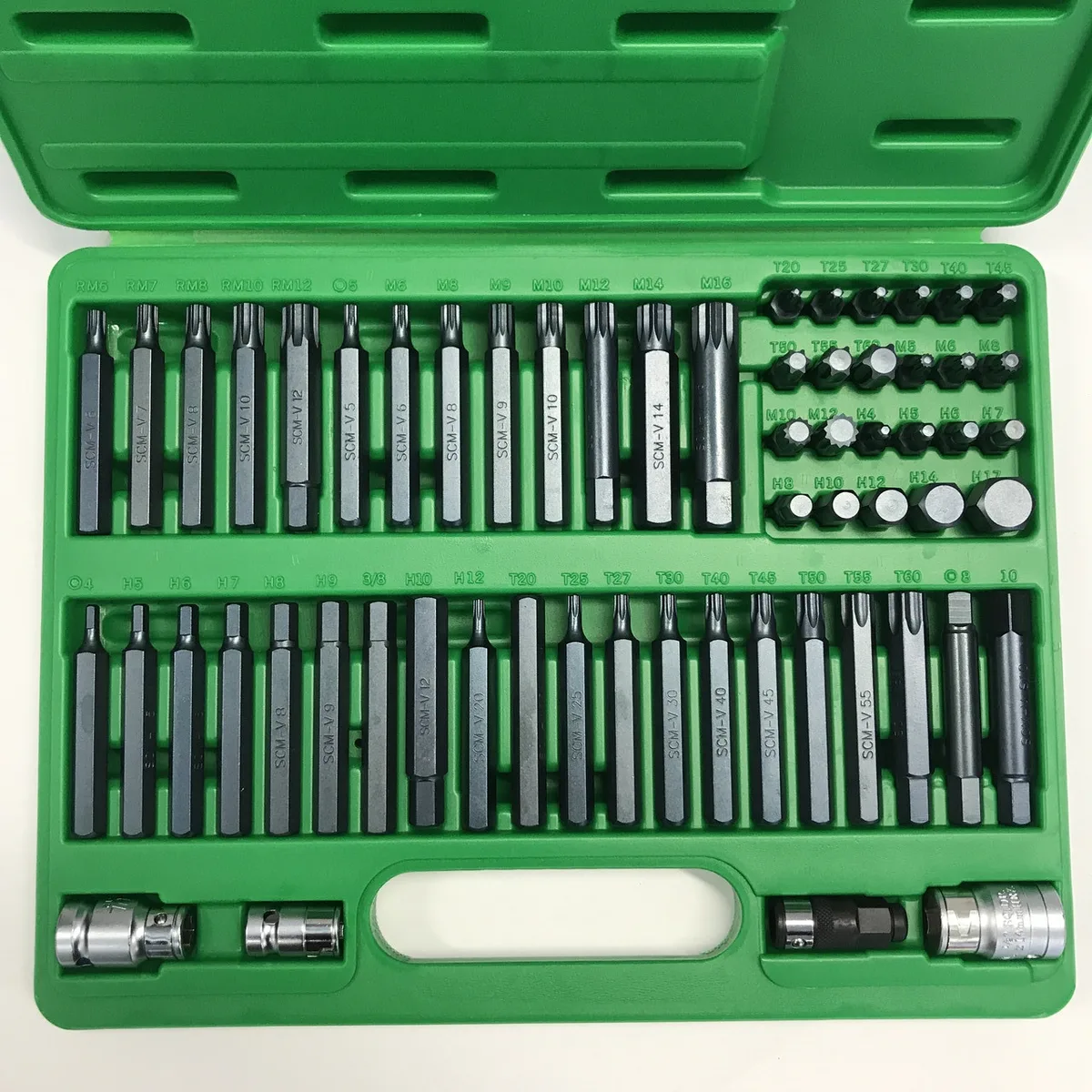 Набір біт TORX HEX SPLINE RIBE SQ 60 ед хром-ванадієва сталь 10х14 мм