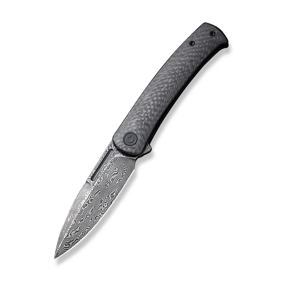 Ніж складаний Civivi Damascus 8,8 см Carbon Fiber Чорний