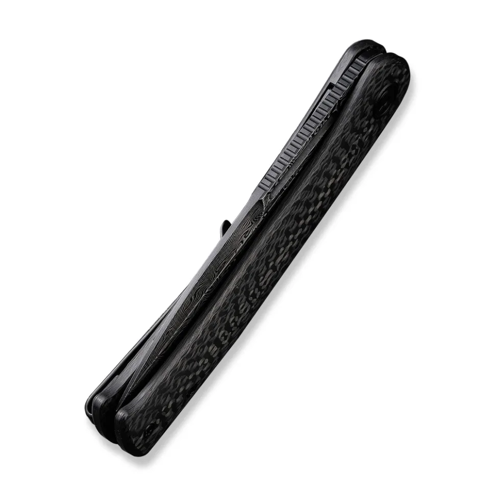 Ніж складаний Civivi Damascus 8,8 см Carbon Fiber Чорний