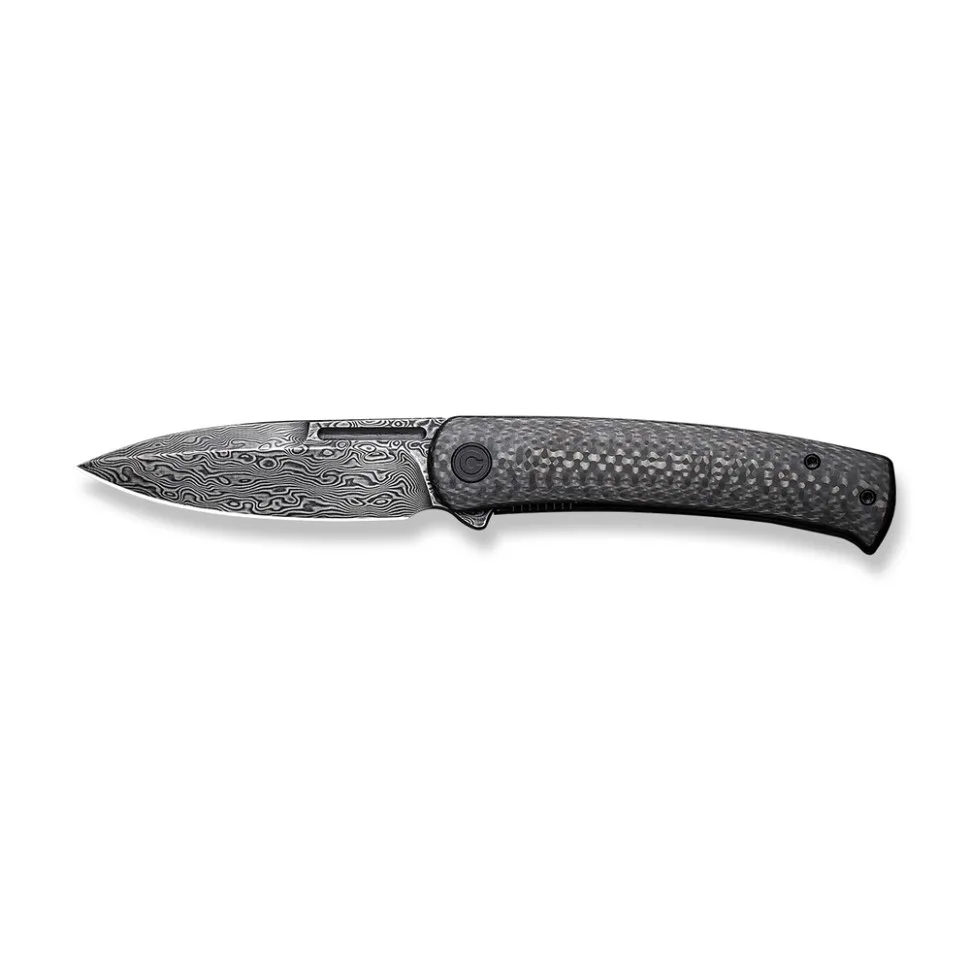Ніж складаний Civivi Damascus 8,8 см Carbon Fiber Чорний