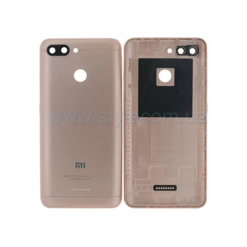 Корпус Xiaomi High Quality Gold со стеклом камеры и боковыми кнопками.