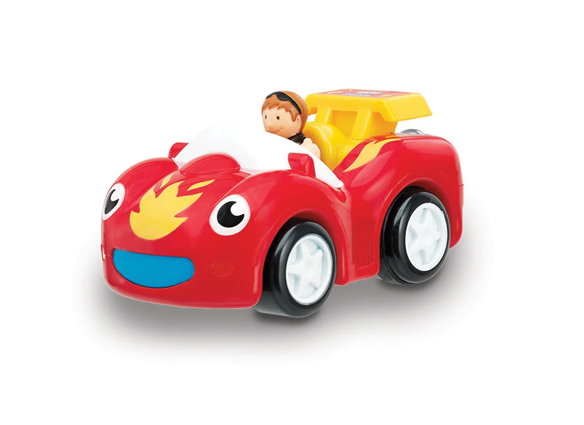 Перегонный болид WOW Toys с инерционным двигателем, ABS пластик, 205х123х87 мм.