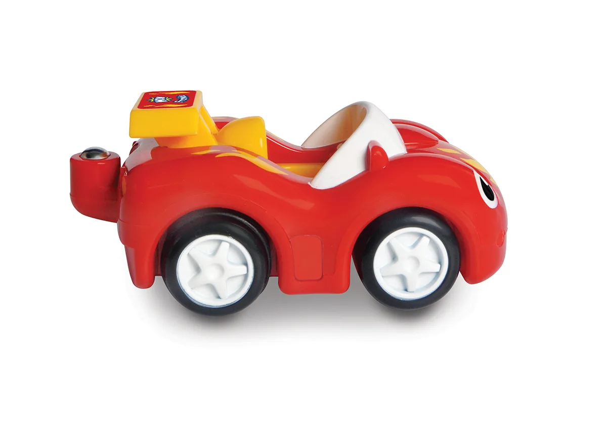 Перегонный болид WOW Toys с инерционным двигателем, ABS пластик, 205х123х87 мм.