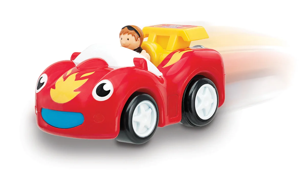 Перегонный болид WOW Toys с инерционным двигателем, ABS пластик, 205х123х87 мм.