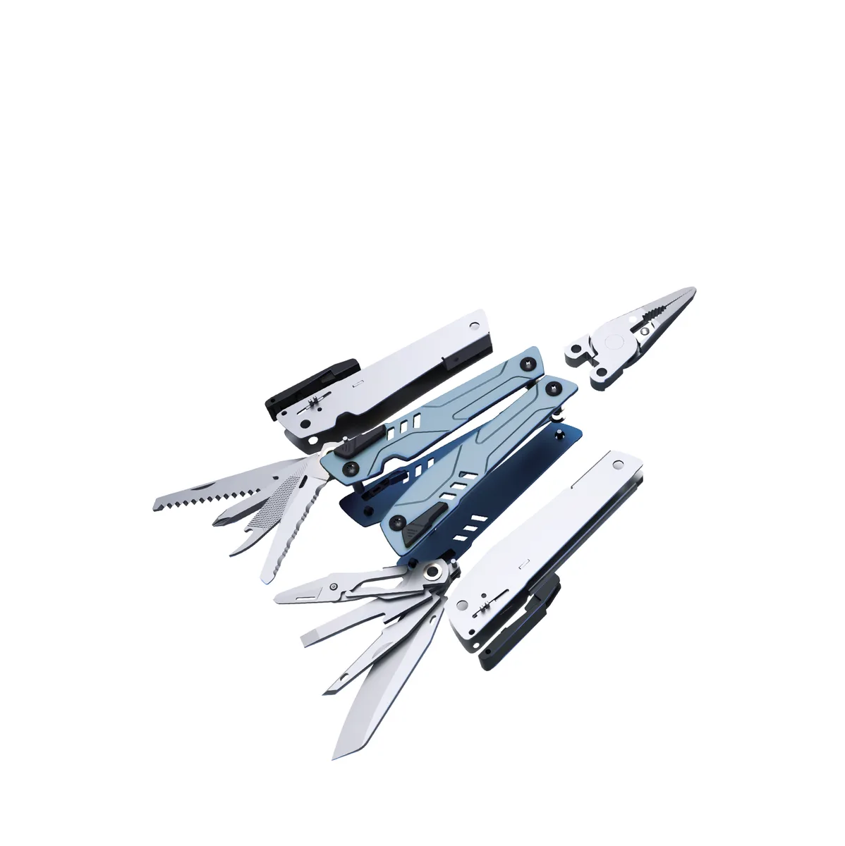 Мультитул NexTool 21 функція 104х44 мм сріблястий блакитний