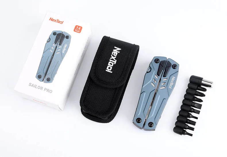 Мультитул NexTool 21 функція 104х44 мм сріблястий блакитний