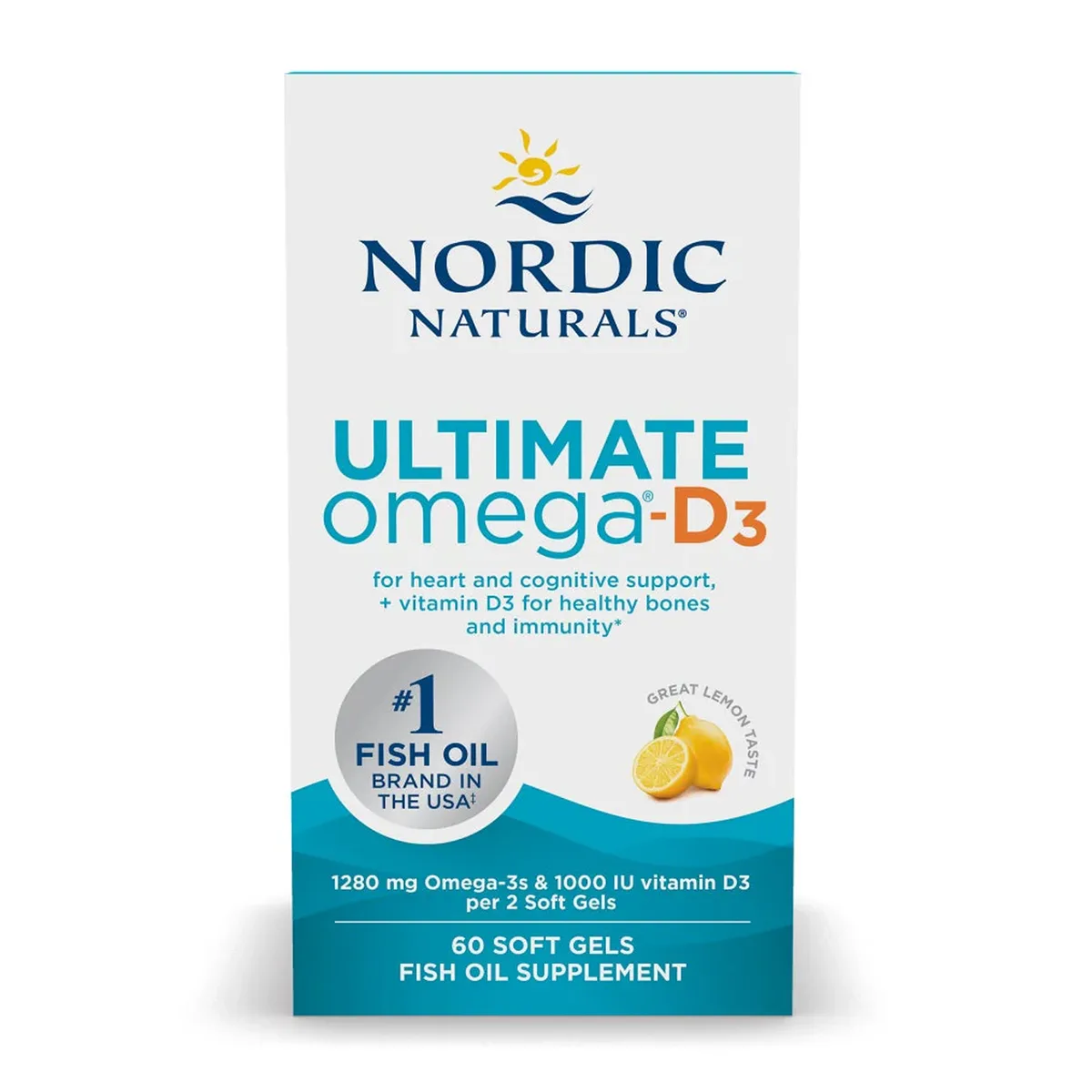 Ultimate Omega-D3 Nordic Naturals м'які гелеві капсули 120 штук лимонний смак