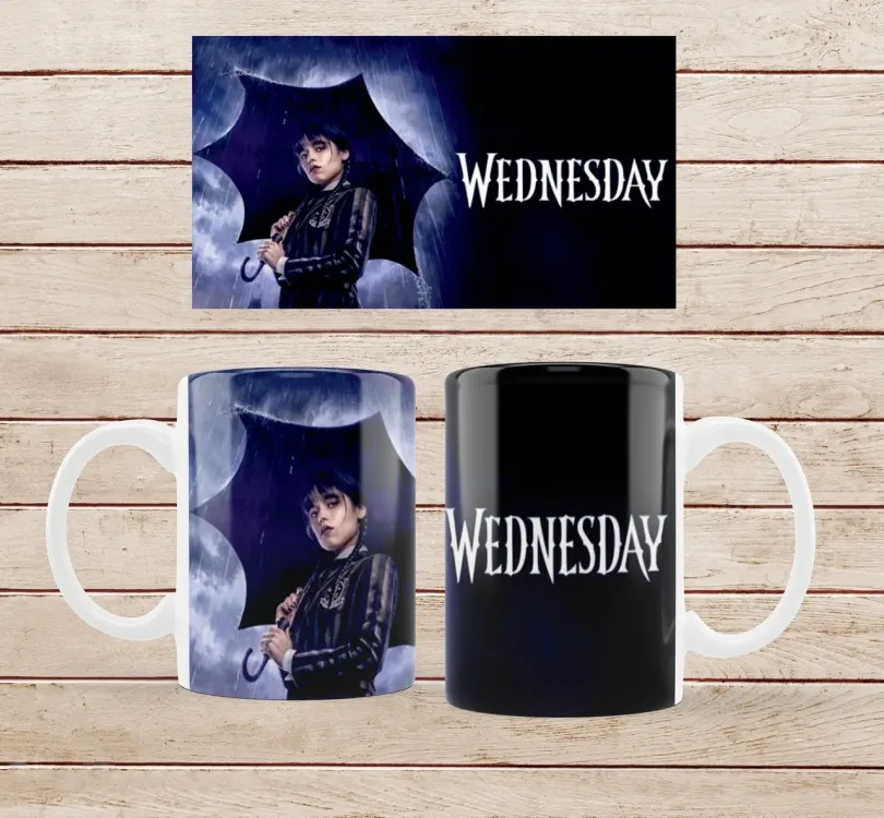 Чашка кераміка 330 мл біла Уенсдей Wednesday
