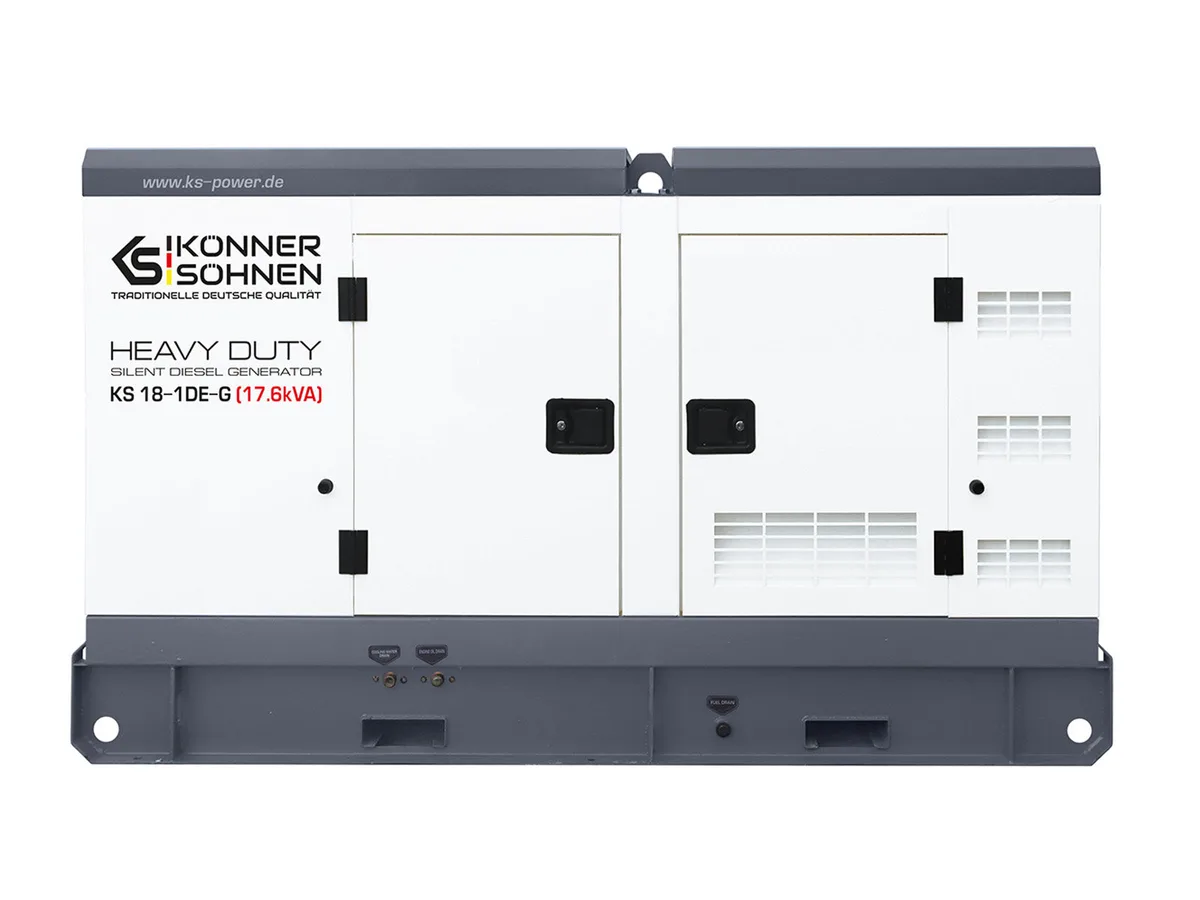 Дизельний генератор KonnerSohnen KS 18-1DE-G, 230В, 17.6кВт, електричний стартер, двигун Deutz, вага 852кг.