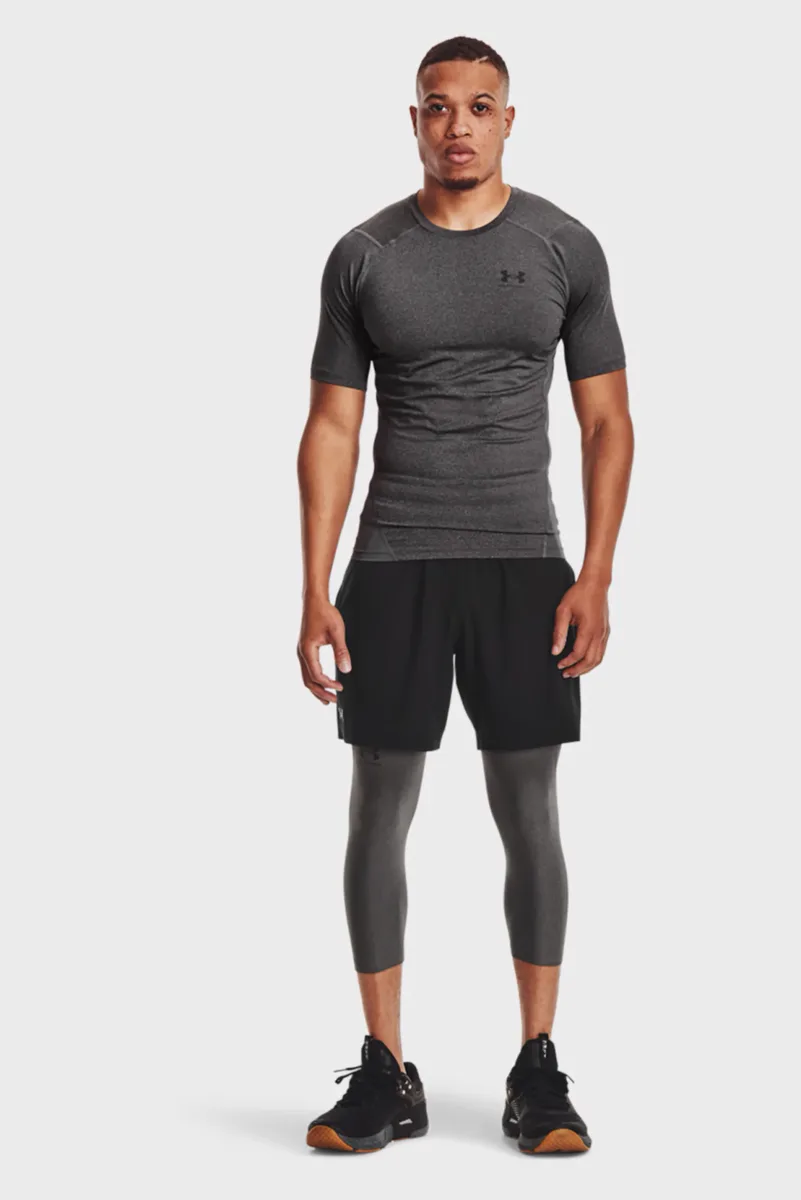 Футболка компресійна Under Armour поліестер 84% еластан 16% MD сірий чоловічий
