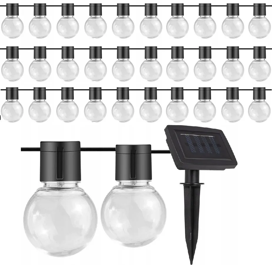 Гірлянда SuperLED пластикова 30 LED 8,2 м тепле біле світло