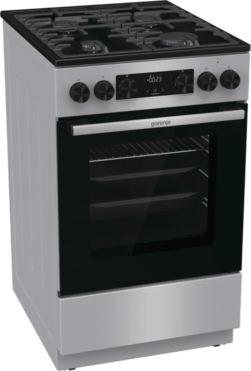 Плита Gorenje комбінована 70л 50x60см з дисплеєм чавунна духовка для приготування їжі кухонна плита