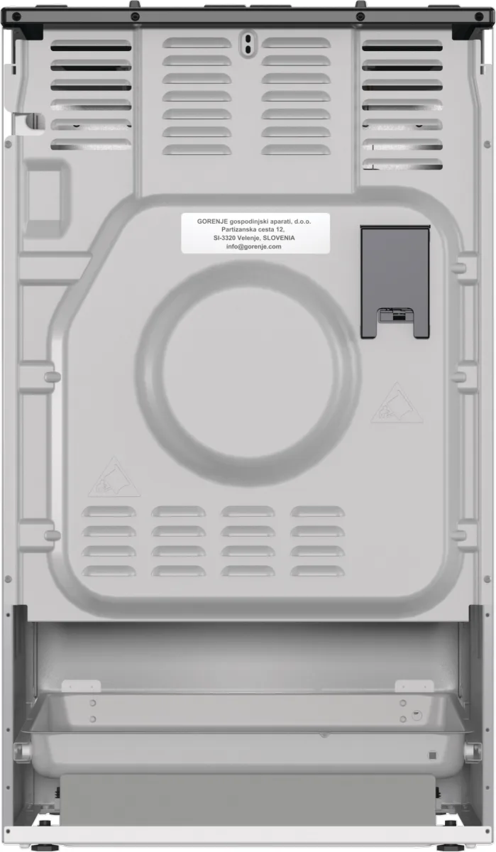 Плита Gorenje комбінована 70л 50x60см з дисплеєм чавунна духовка для приготування їжі кухонна плита