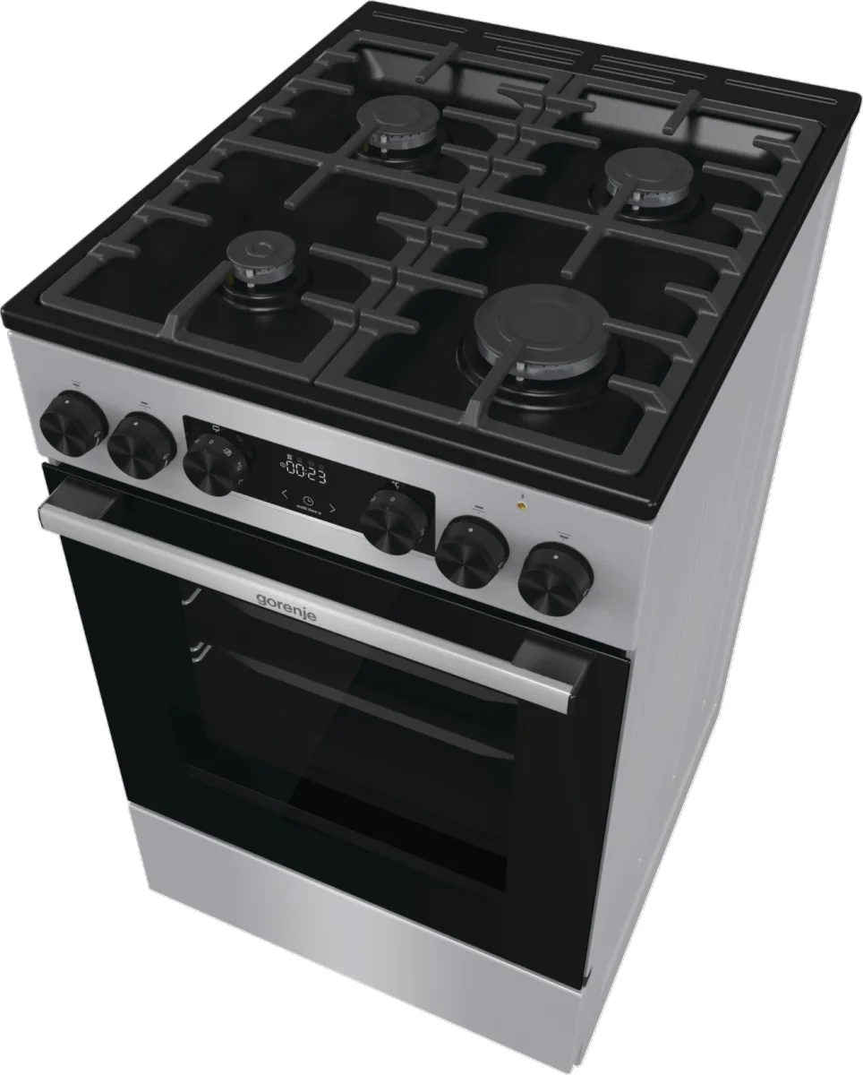 Плита Gorenje комбінована 70л 50x60см з дисплеєм чавунна духовка для приготування їжі кухонна плита