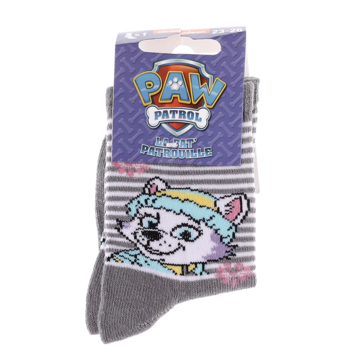 Шкарпетки PAW PATROL бавовна 19-22 світло-сірі