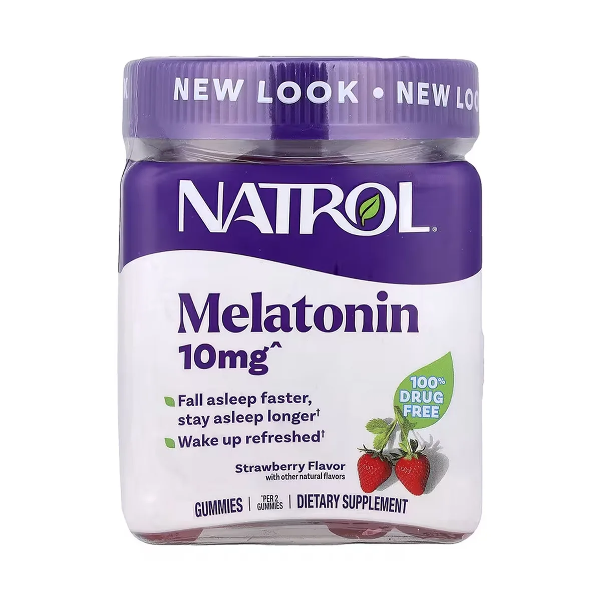 Мелатонін 10 мг NATROL жувальні цукерки 60 шт без желатину Вегетаріанські