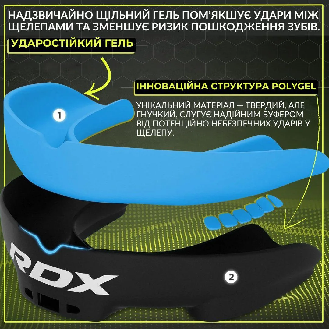 Капа RDX термопластик доросла Синя/Чорна