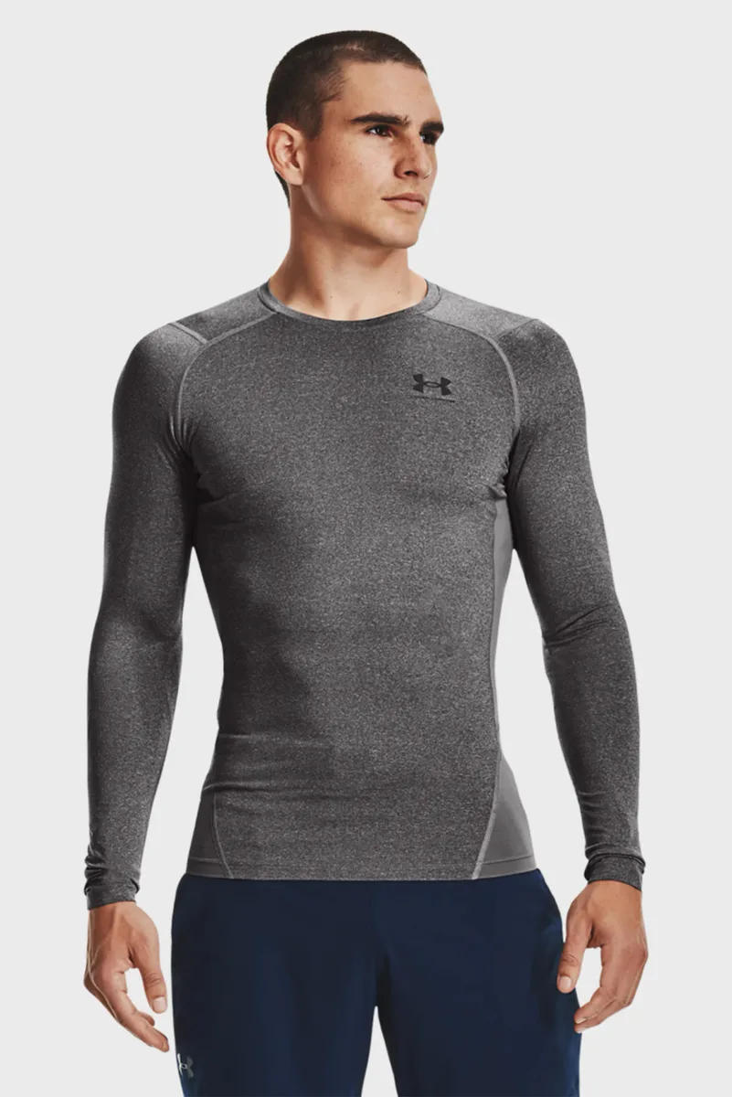 Лонгслів Under Armour поліестер 84% еластан 16% MD сірий чоловічий