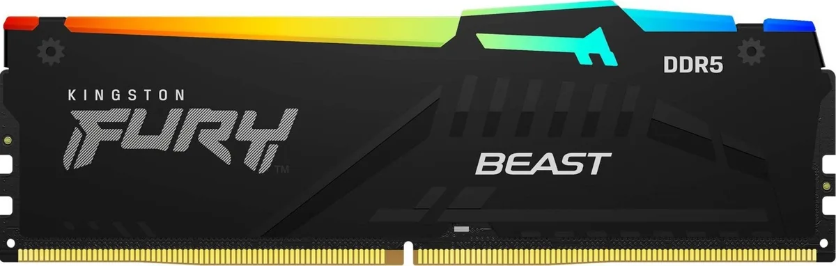 Пам'ять ПК Kingston DDR5 32GB KIT (16GBx2) 5600 FURY Beast RGB