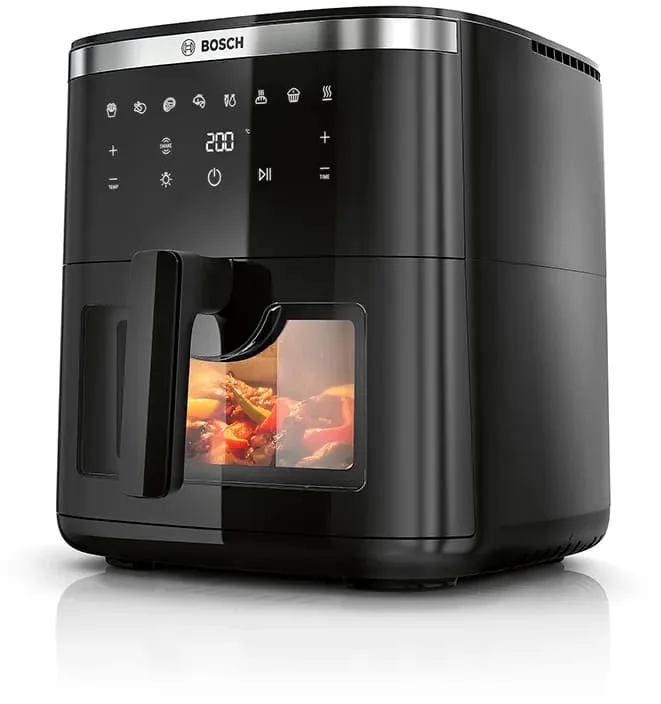Мультифункціональна піч Bosch, 1800Вт, чаша об'ємом 7.2л, сенсорне управління, 8 автоматичних програм, пластиковий корпус, чорного