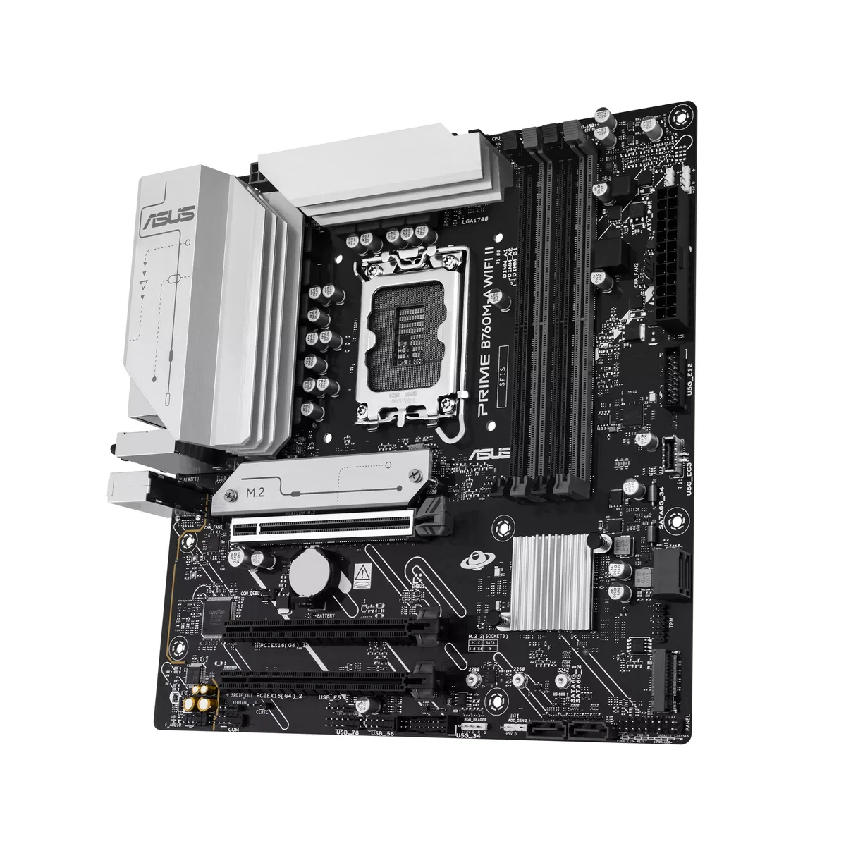 Материнcька плата ASUS PRIME B760M-A WIFI II s1700 B760 4xDDR5 M.2 HDMI DP Wi-Fi BT mATX