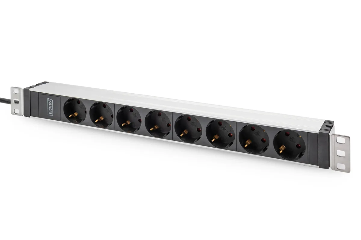 Устройство распределения электроэнергии DIGITUS 1U, 8xSchuko, 16A, 250V, вилка C20.
